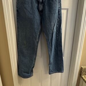 Levi's Blue Relaxed Fit Jeans with Cuffed Legs